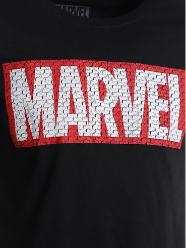 Camiseta Manga Curta Marvel Masculina PRETO