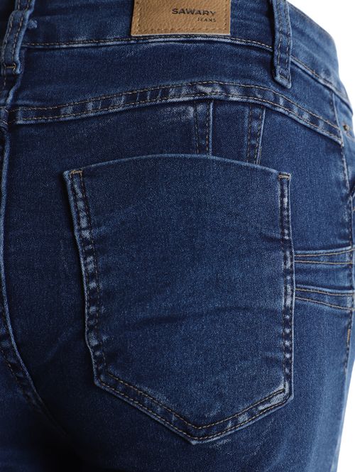 Calça Jeans Levanta Bumbum Sawary Feminina AZUL