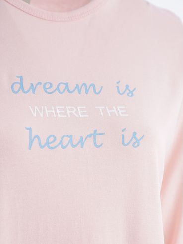 Pijama Longo Feminino ROSA/AZUL