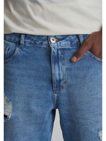 Bermudas jeans regular rasgos