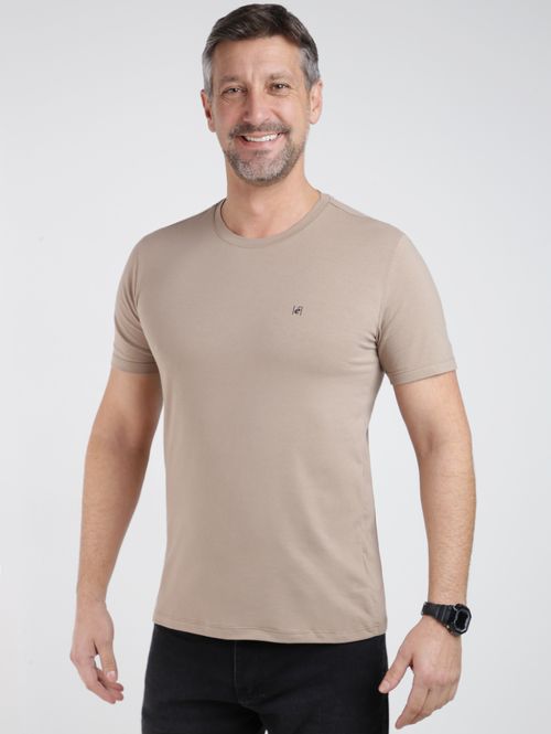 Camiseta Básica Eletrón Masculina CAQUI