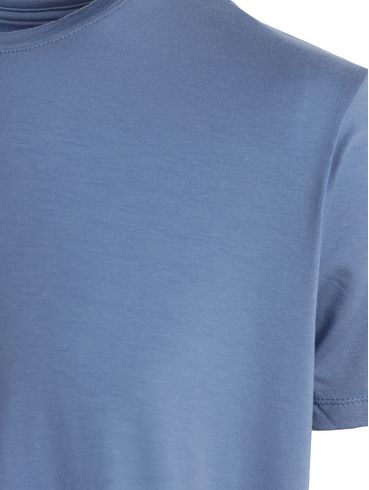 Camiseta Básica Algodão Peruano Elétron Masculina AZUL