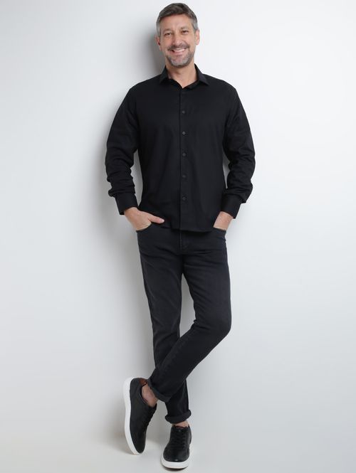 Calça Jeans Skinny Eletrón Masculina PRETO