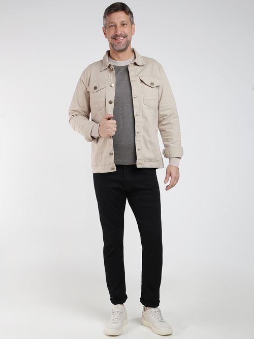 Blusão Tricot Jacquard Dixie Masculino BEGE