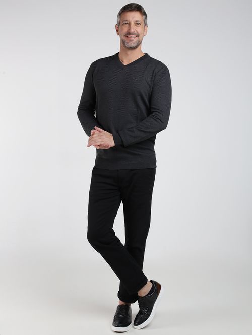 Blusão Tricot Trabalhado Dixie Masculino PRETO