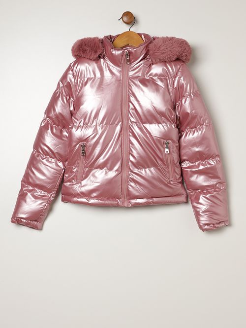 Casaco Metalizada Infantil Para Menina- ROSE