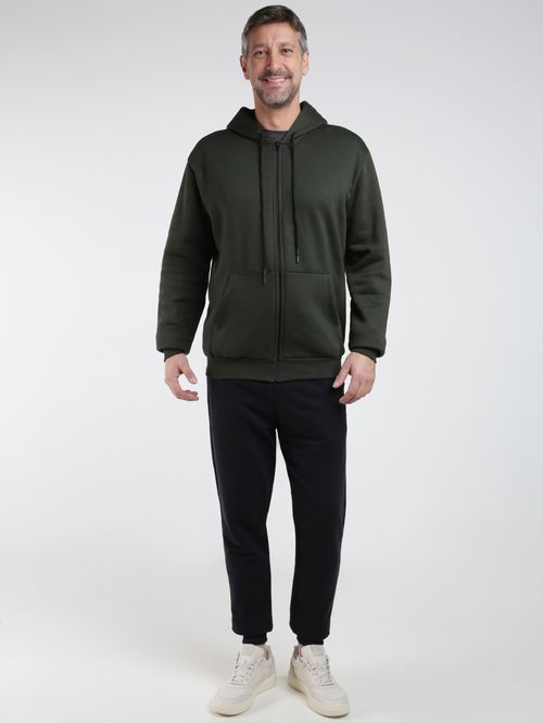 Jaqueta Moletom com Capuz Vels Masculina VERDE