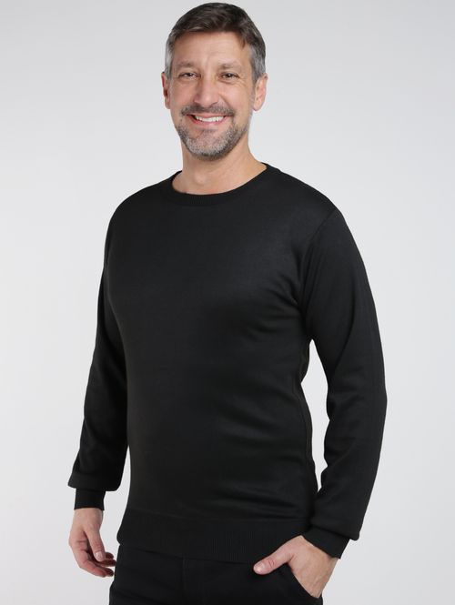 Blusão Tricot Básico Masculino PRETO