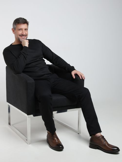 Blusão Tricot Básico Masculino PRETO