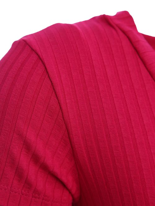 Blusa Manga Curta Canelada Autentique Feminina PINK