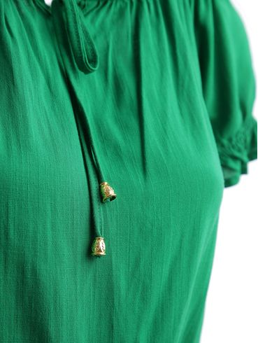 Blusa Cropped Manga Curta Feminina VERDE