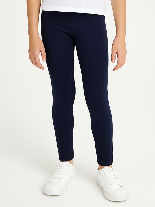 Calça Legging Juvenil Para Menina - Azul Marinho