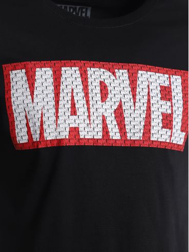 Camiseta Manga Curta Marvel Masculina PRETO
