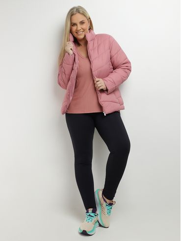 Blusa Manga Curta Autentique Plus Size Feminina ROSA