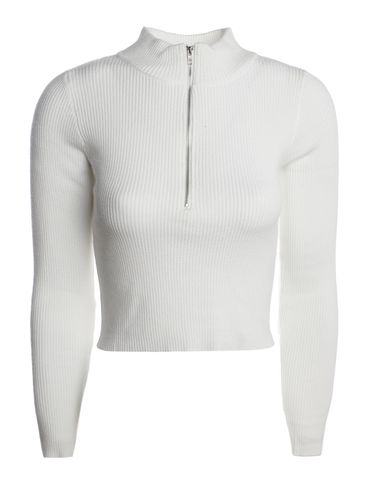 Blusão Tricot Cropped Feminino BRANCO