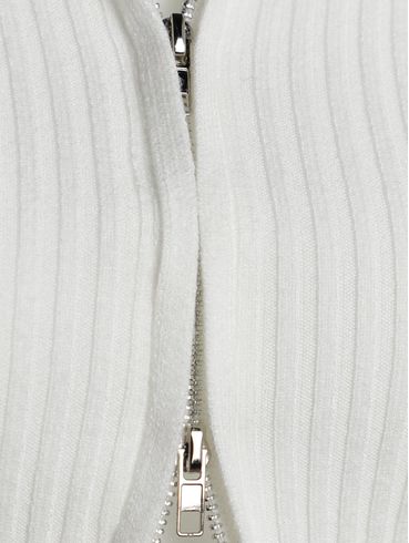 Blusa Tricot Gola Polo Feminina BRANCO