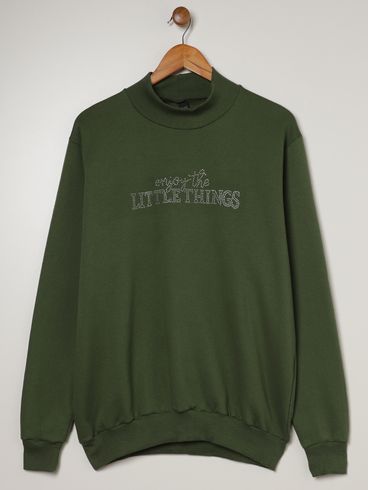 Moletom Gola Alta Plus Size Feminino VERDE