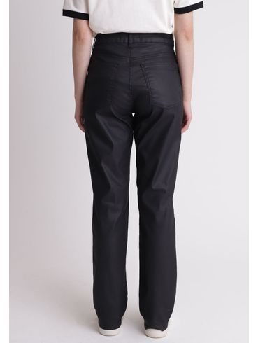 Calça de Sarja Reta Resinada