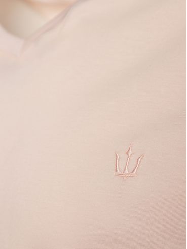 Camiseta Básica Gola V Masculina ROSA