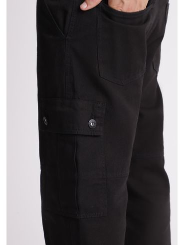 Calça de sarja cargo