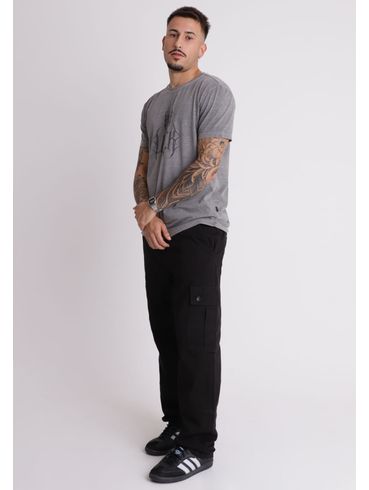 Calça de sarja cargo