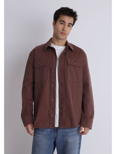 Camisa overshirt veludo