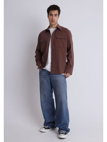 Camisa overshirt veludo