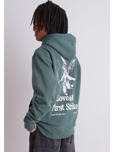 Moletom com capuz love at first strike