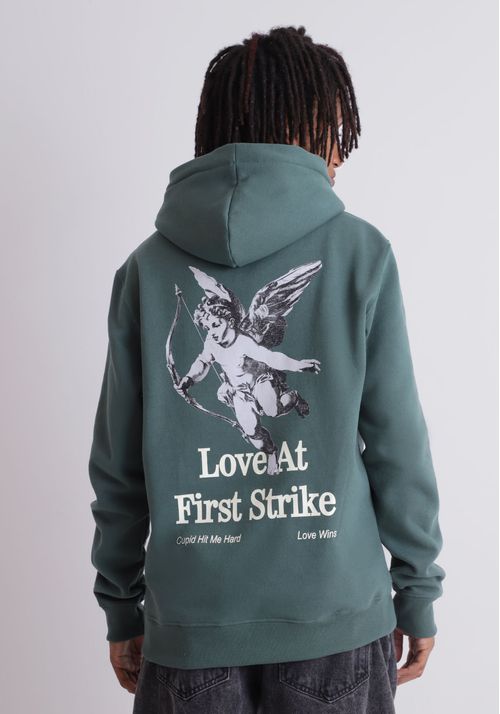 Moletom com capuz love at first strike
