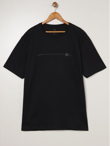 Camiseta Manga Curta Plus Size Masculina PRETO