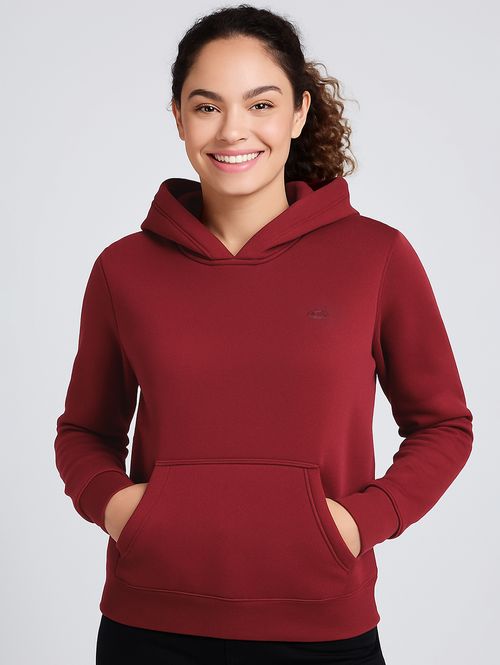 Moletom com Capuz Feminino VINHO