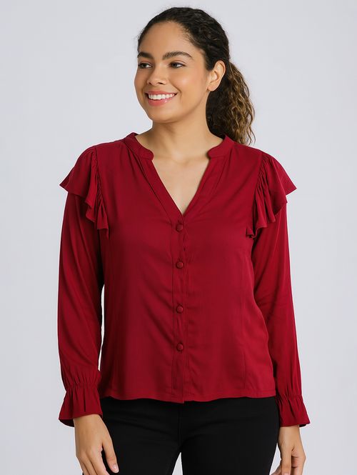 Camisa Viscose Feminina BORDO