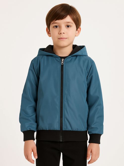 Jaqueta Dupla Face Infantil Para Menino - AZUL