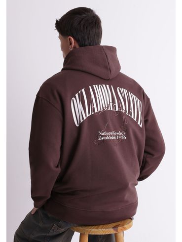 Moletom com capuz estampa oklahoma