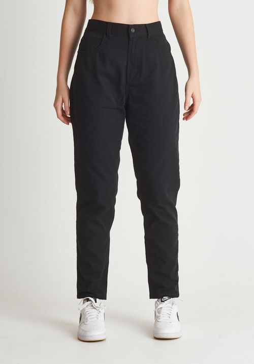 Calça sarja mom cintura alta