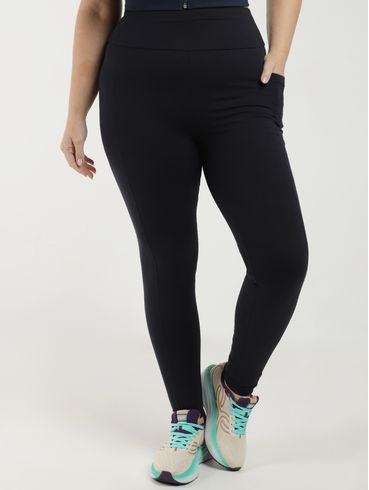 Calça Legging Poliamida Vels Plus Size Feminina PRETO