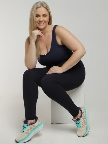 Calça Legging Poliamida Vels Plus Size Feminina PRETO