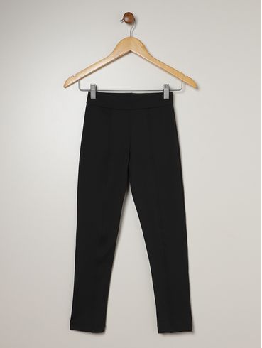 Calça Malha Apeluciada Juvenil Para Menina - PRETO