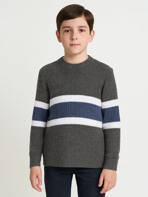 Blusão Tricot Manga Longa Infantil Para Menino - CHUMBO