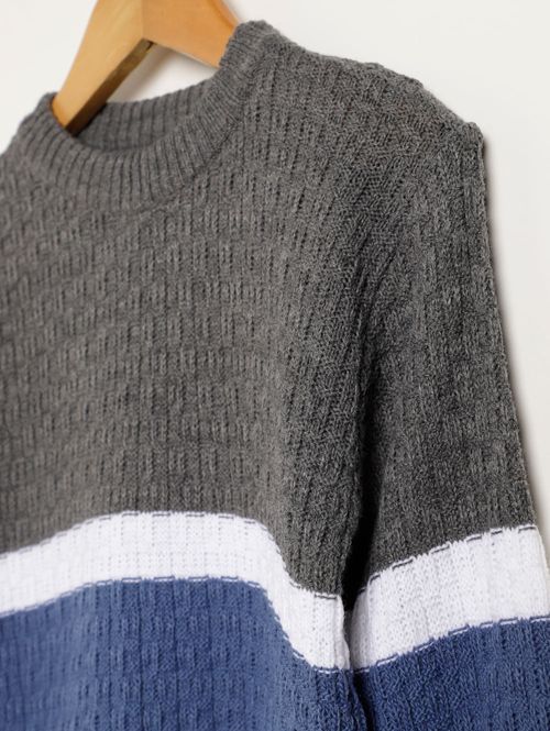 Blusão Tricot Manga Longa Infantil Para Menino - CHUMBO