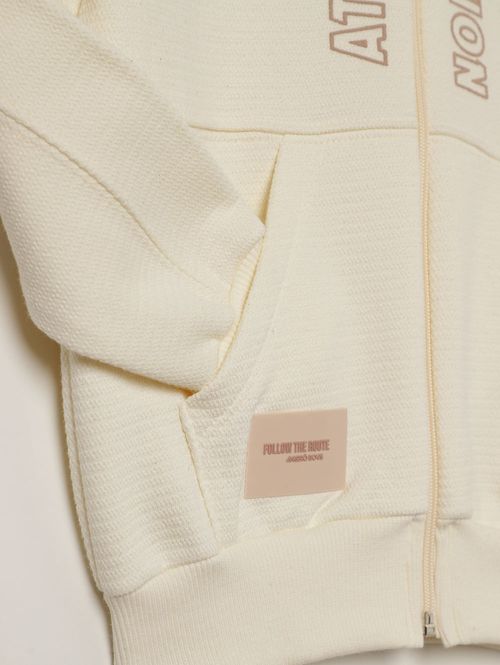 Jaqueta Moletom Infantil Para Menino - OFF WHITE