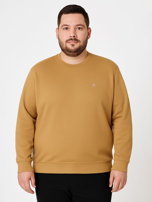 Moletom Básico Plus Size Masculino OCRE