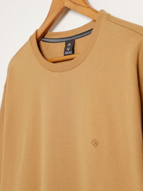 Moletom Básico Plus Size Masculino OCRE