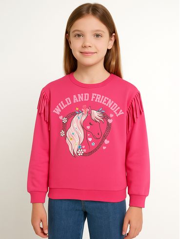 Moletom Kid + Infantil Para Menina - ROSA