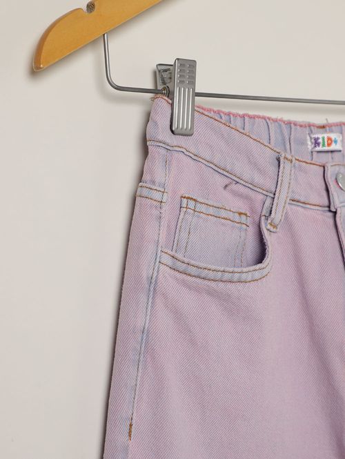 Calça Jeans Mom Infantil Para Menina - ROSA