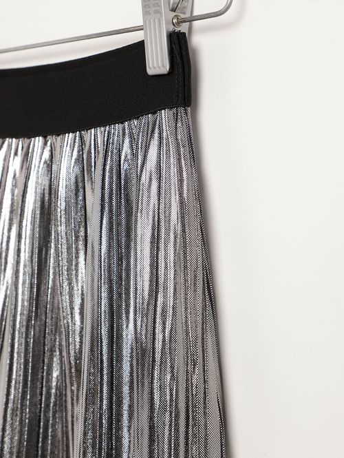 Saia Metalizada Vels Juvenil Para Menina - PRETO