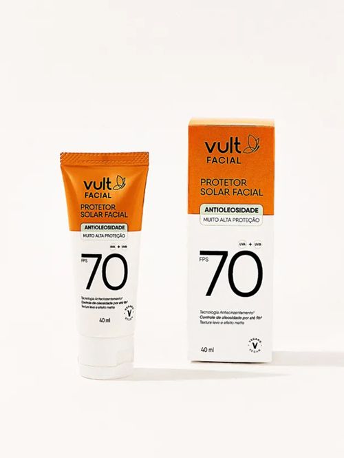 Protetor Solar Facial FPS 70 Antioleosidade Vult UNICO