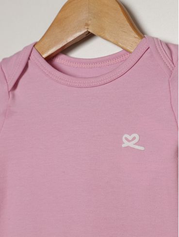 Pijama Curto Infantil Para Bebê - ROSA CLARO