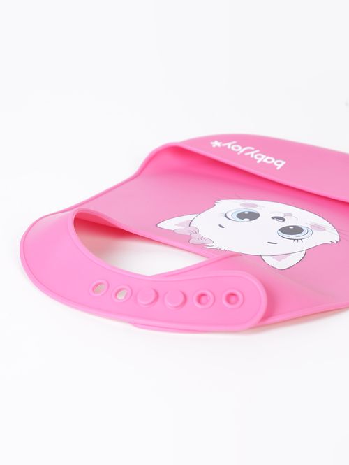 Babador Silicone Infantil Para Bebê - ROSA