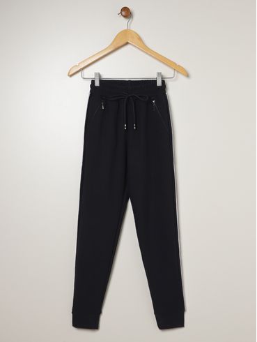 Calça Malha Jogger Juvenil Para Menina - MARINHO